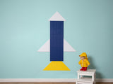 children's kids rocket design blue, yellow white