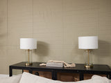 Felt Right acoustic panels in light sage green on wall behind couch next to a plant.