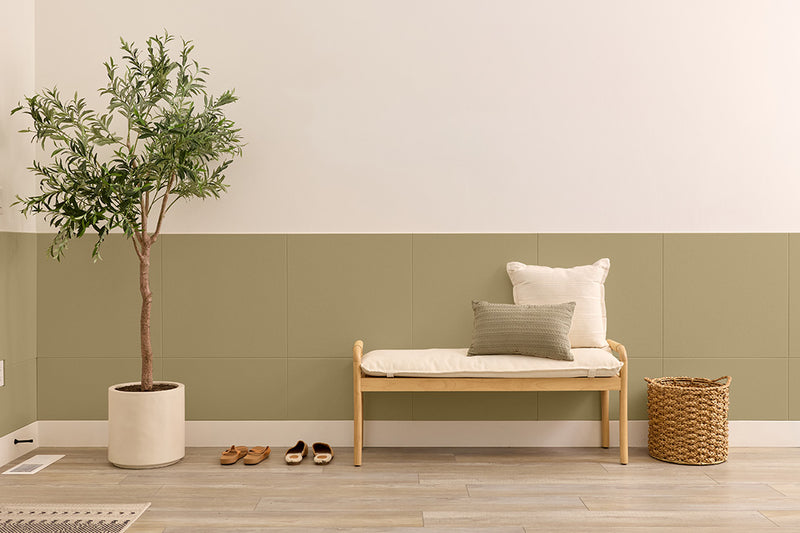 Sage Wainscoting in Entryway