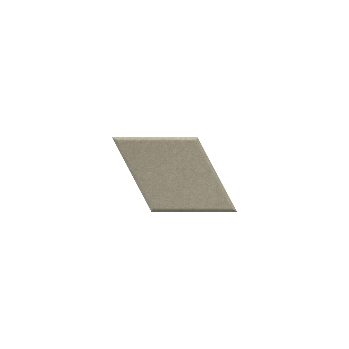 A single square tile with a textured, matte beige finish, shown from an angled perspective on a solid white background.
