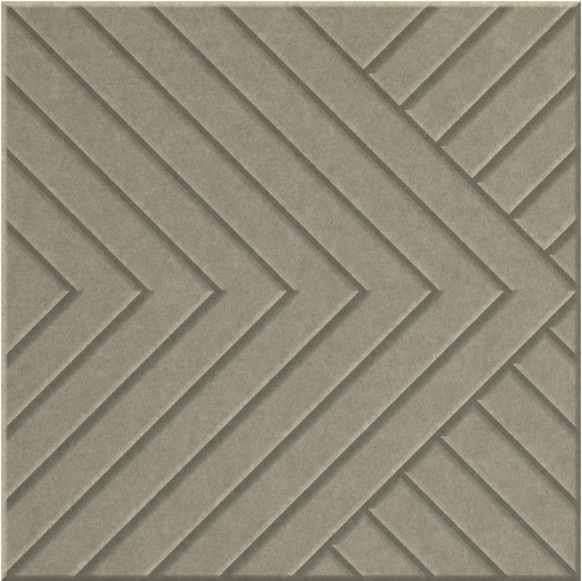 Sage 9mm Engraved Converge felt sample with chevron grooves