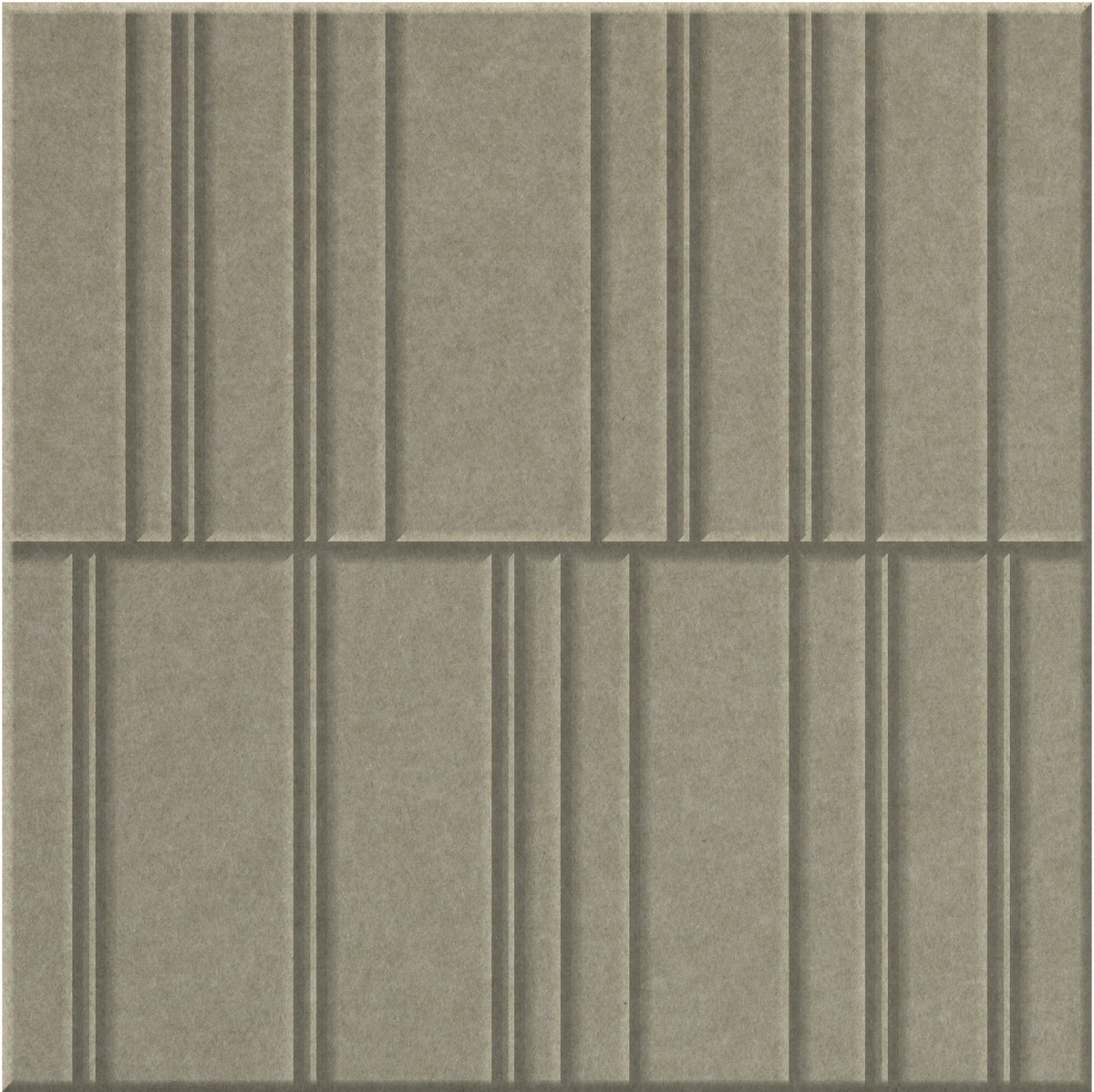 Sage 9mm Engraved Offset felt sample with staggered vertical grooves