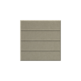 A square textured tile or panel in a warm taupe-beige color with horizontal grooved lines, shown against a plain white background.