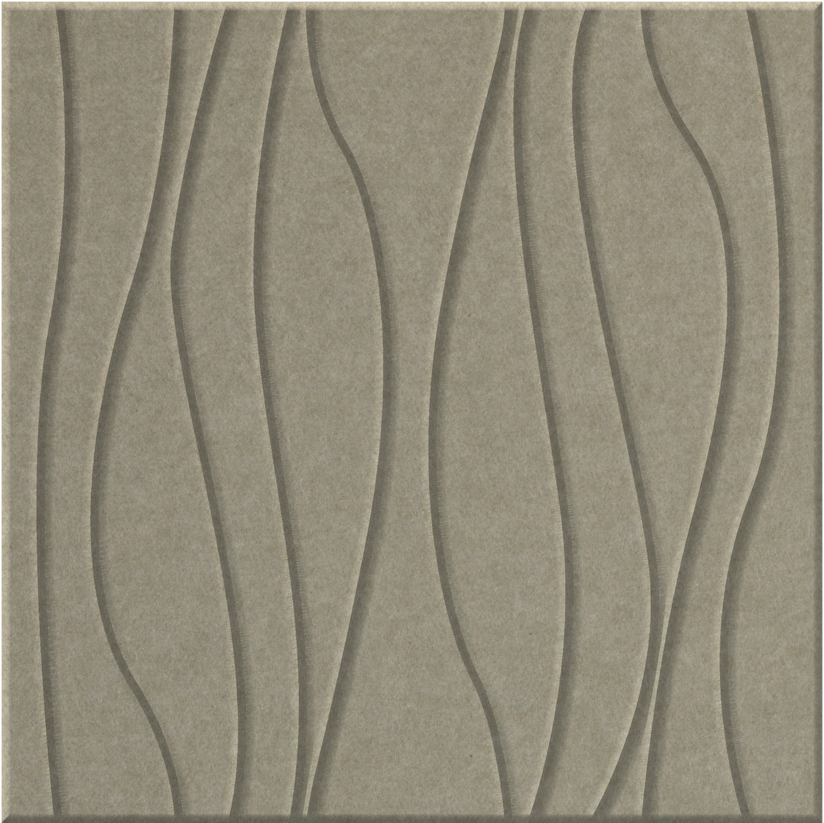 Sage 9mm Engraved River felt sample with wavy vertical grooves