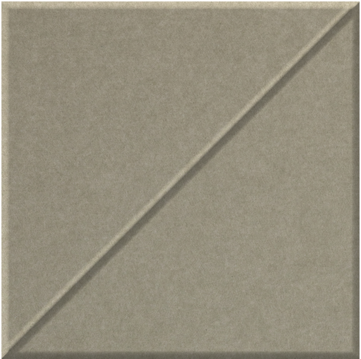 Beige ceramic tile with diagonal slash relief pattern across surface.