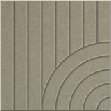 Sage 9mm Engraved Tangent felt sample with concentric quarter circle grooves