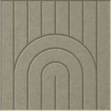 Sage 9mm Engraved Zen felt sample with nested arch grooves