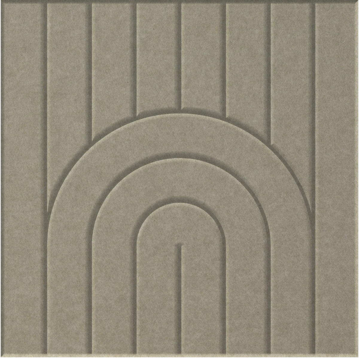 Sage 9mm Engraved Zen felt sample with nested arch grooves