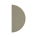 A semi-circular, half-dome shaped tile or panel in a textured taupe-gray color, shown against a plain white background.