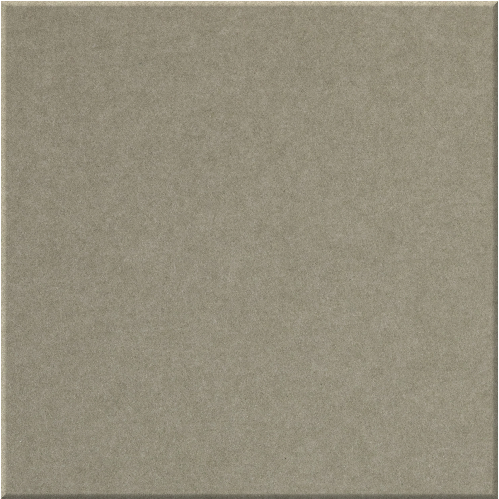 Large square tile with matte taupe finish and subtle texture.