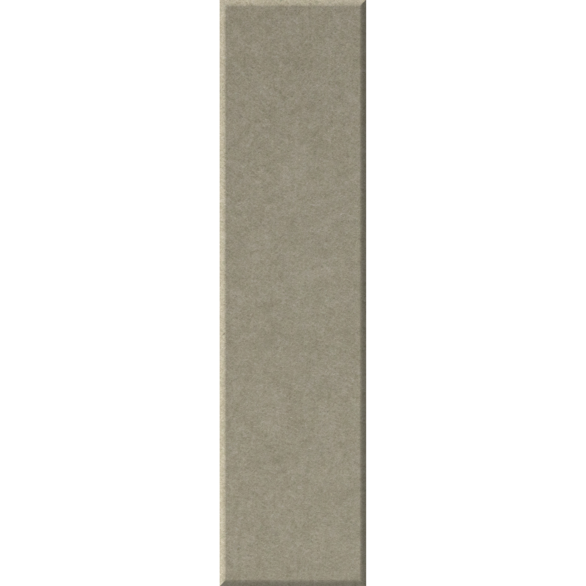 A tall, narrow rectangular sample showing a textured light taupe-beige surface, centered on a plain white background.