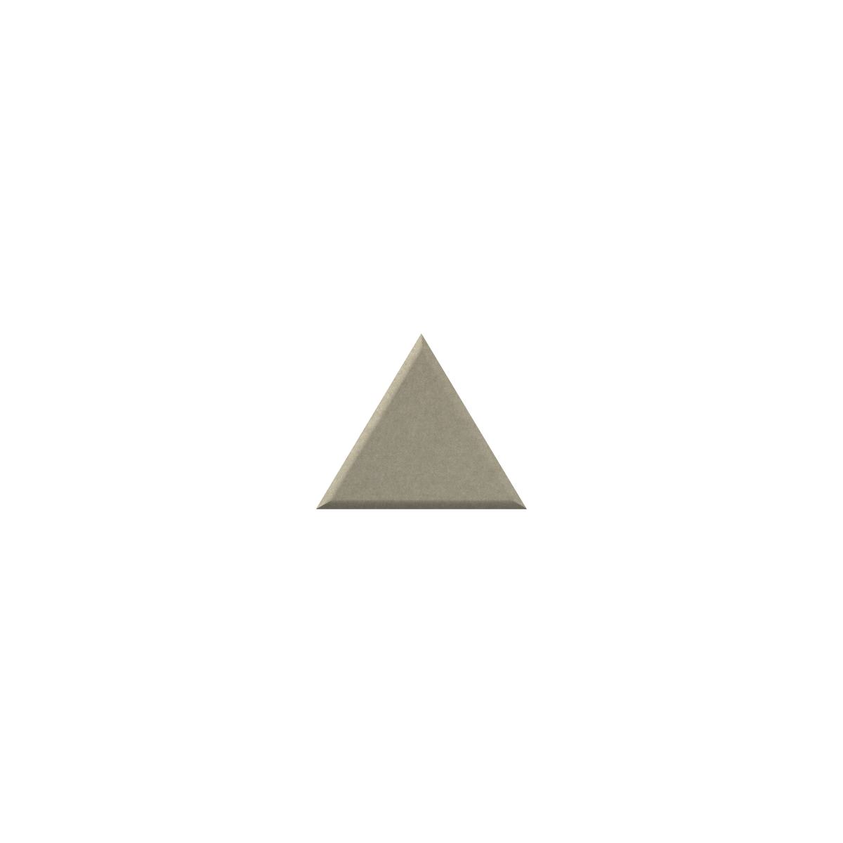 A single small triangular tile or sample centered on a plain white background.