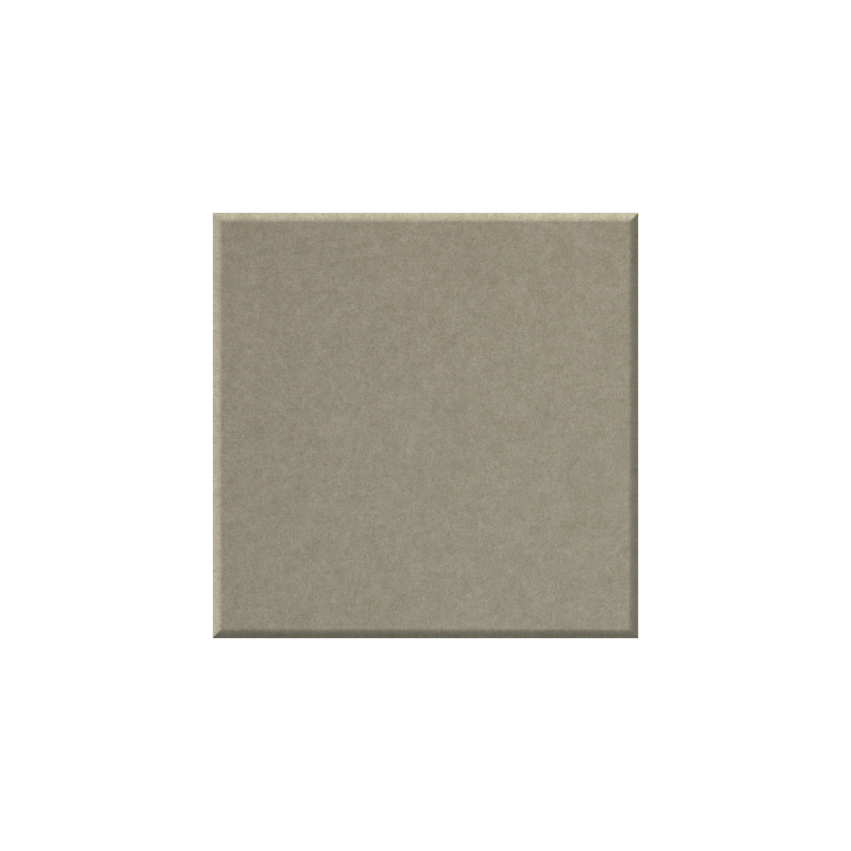 A square tile or panel with a textured, matte taupe-gray finish, centered on a solid white background.