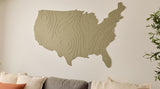 Topographic US Map Wall Art