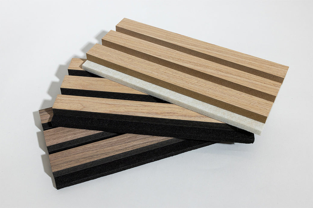 Oak Walnut Acoustic Wood Slat | Sample Panels | Felt Right | felt right