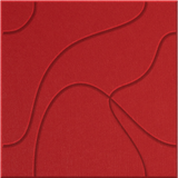 Scarlet 9mm Engraved Topo felt sample with flowing topographic line grooves