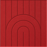 Scarlet 9mm Engraved Zen felt sample with nested arch grooves