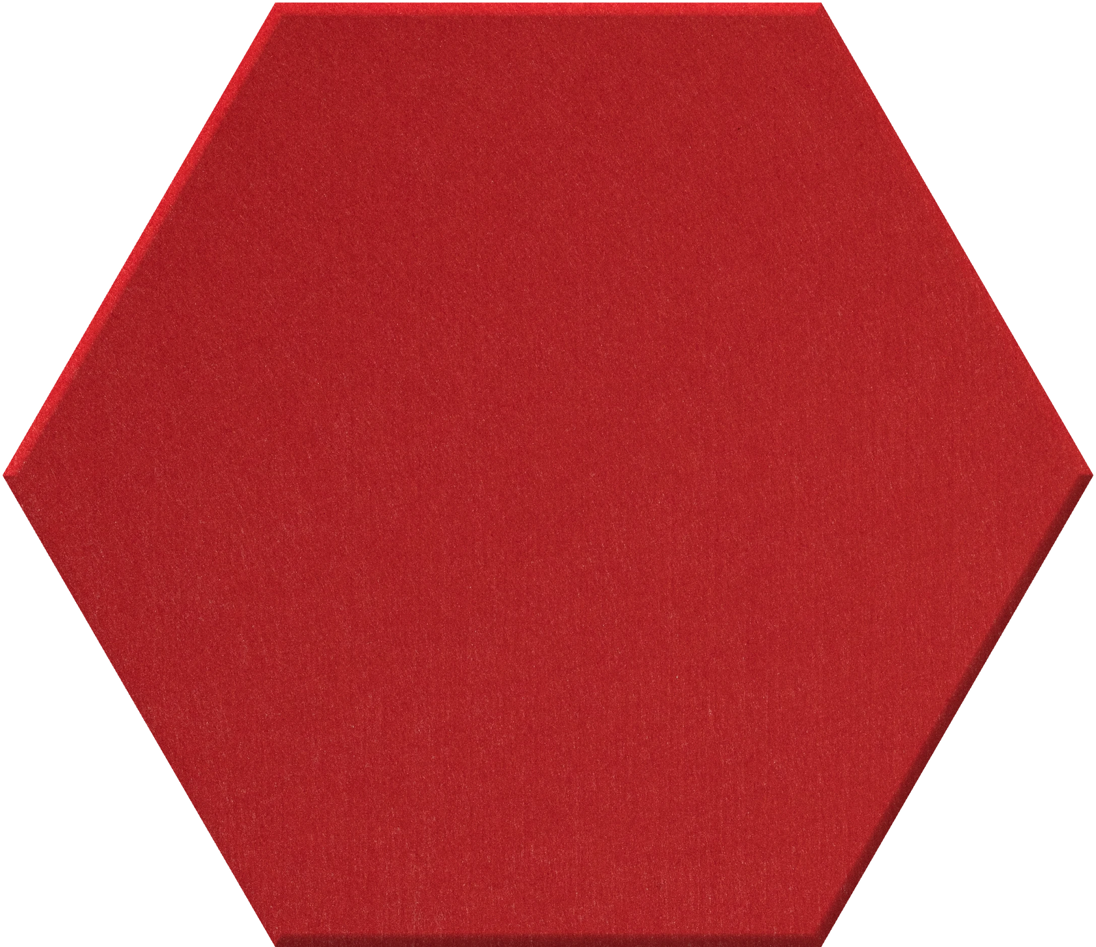 Red hexagonal tile with a smooth matte finish.