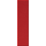 A vertical rectangular red textured strip centered on a plain white background.
