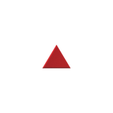 A small red triangle centered on a plain white background.