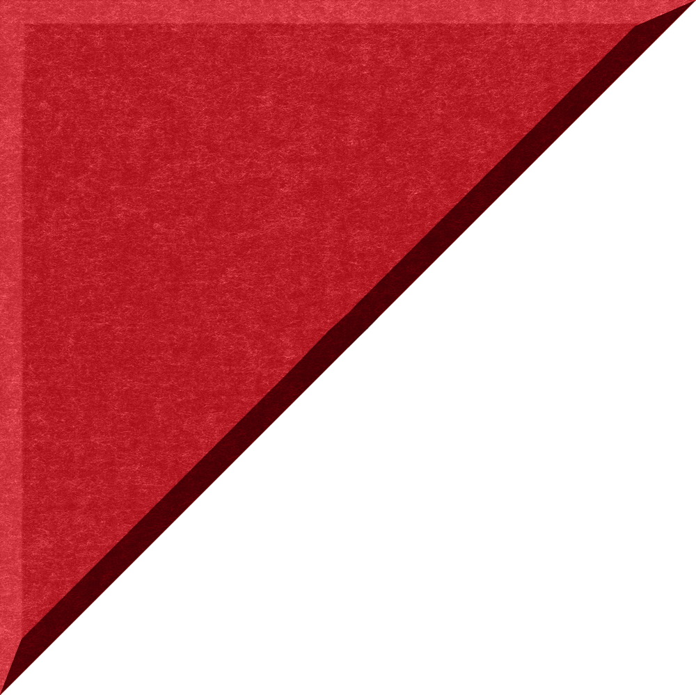 Small 90 degree triangle in Scarlet