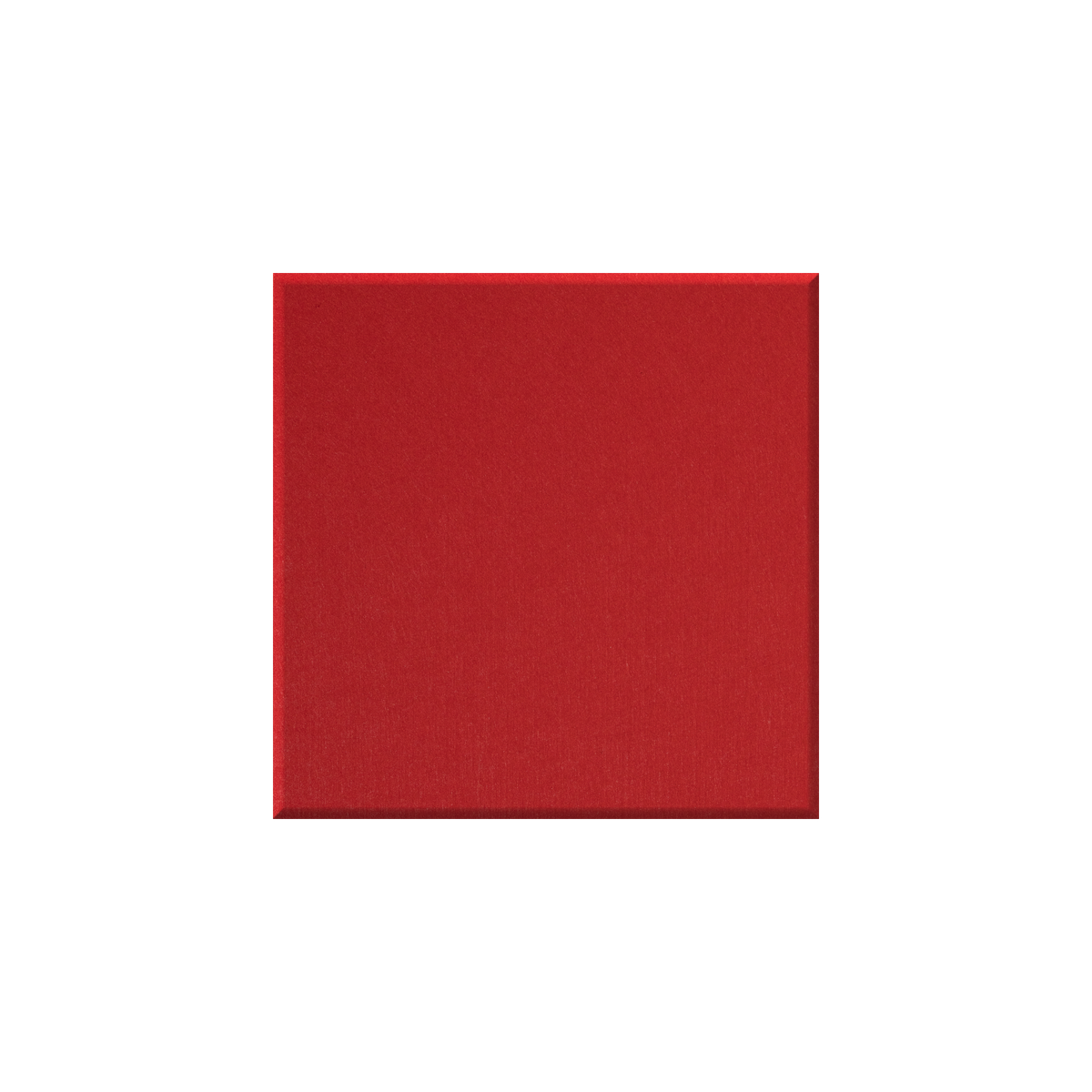 A solid red square color swatch centered on a plain white background.