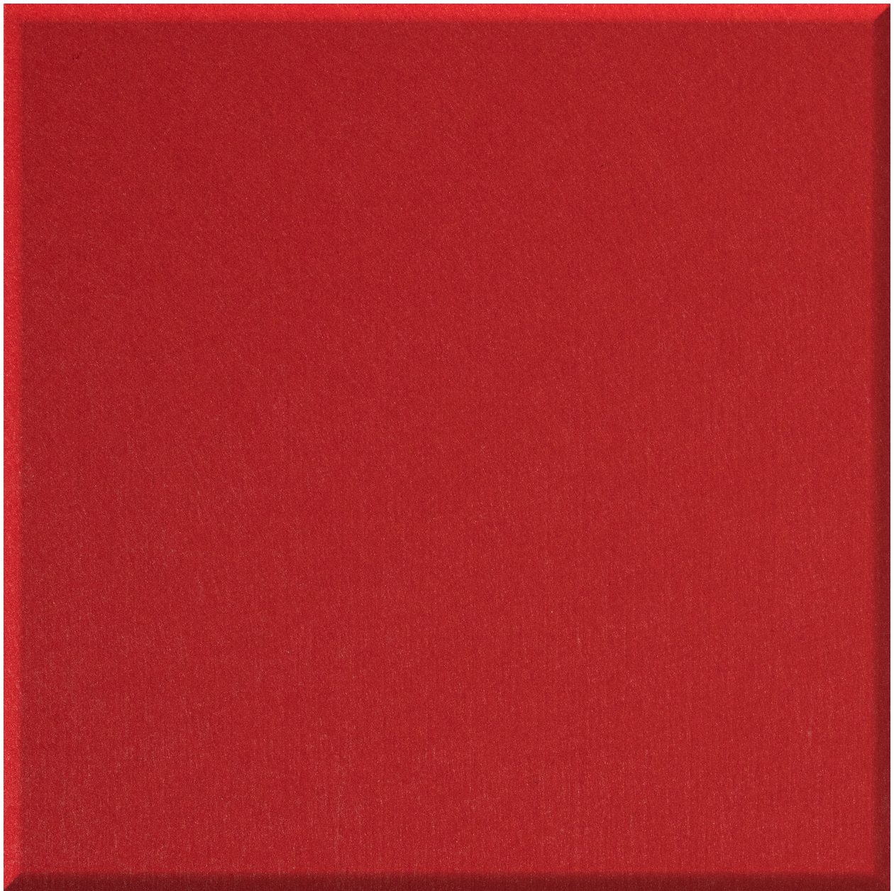 Red square tile with matte textured finish.