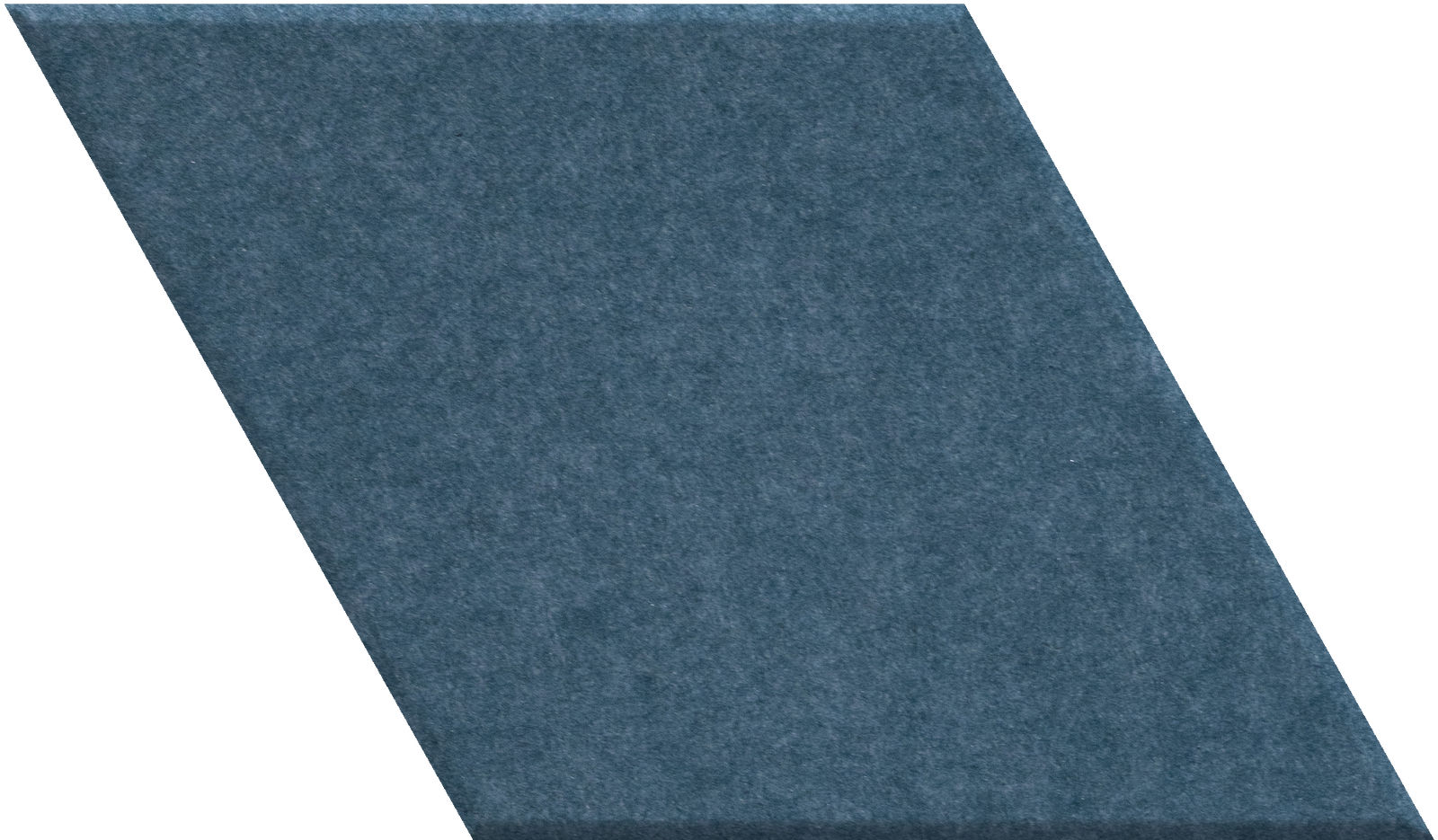 Blue-gray diamond-shaped tile with matte textured finish on white background.