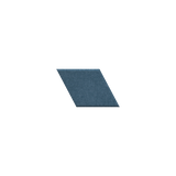A single textured blue-gray parallelogram tile centered on a solid black background.
