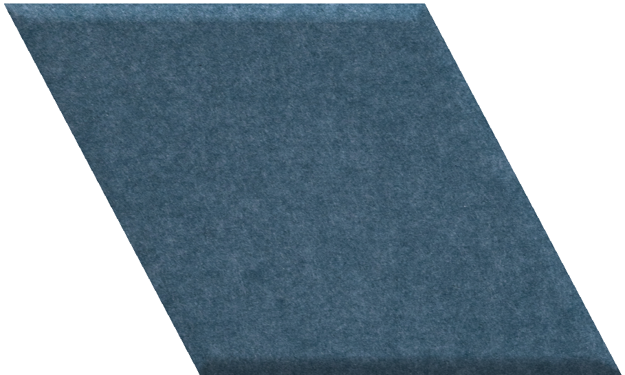 Slate blue diamond-shaped tile with textured surface against white background.