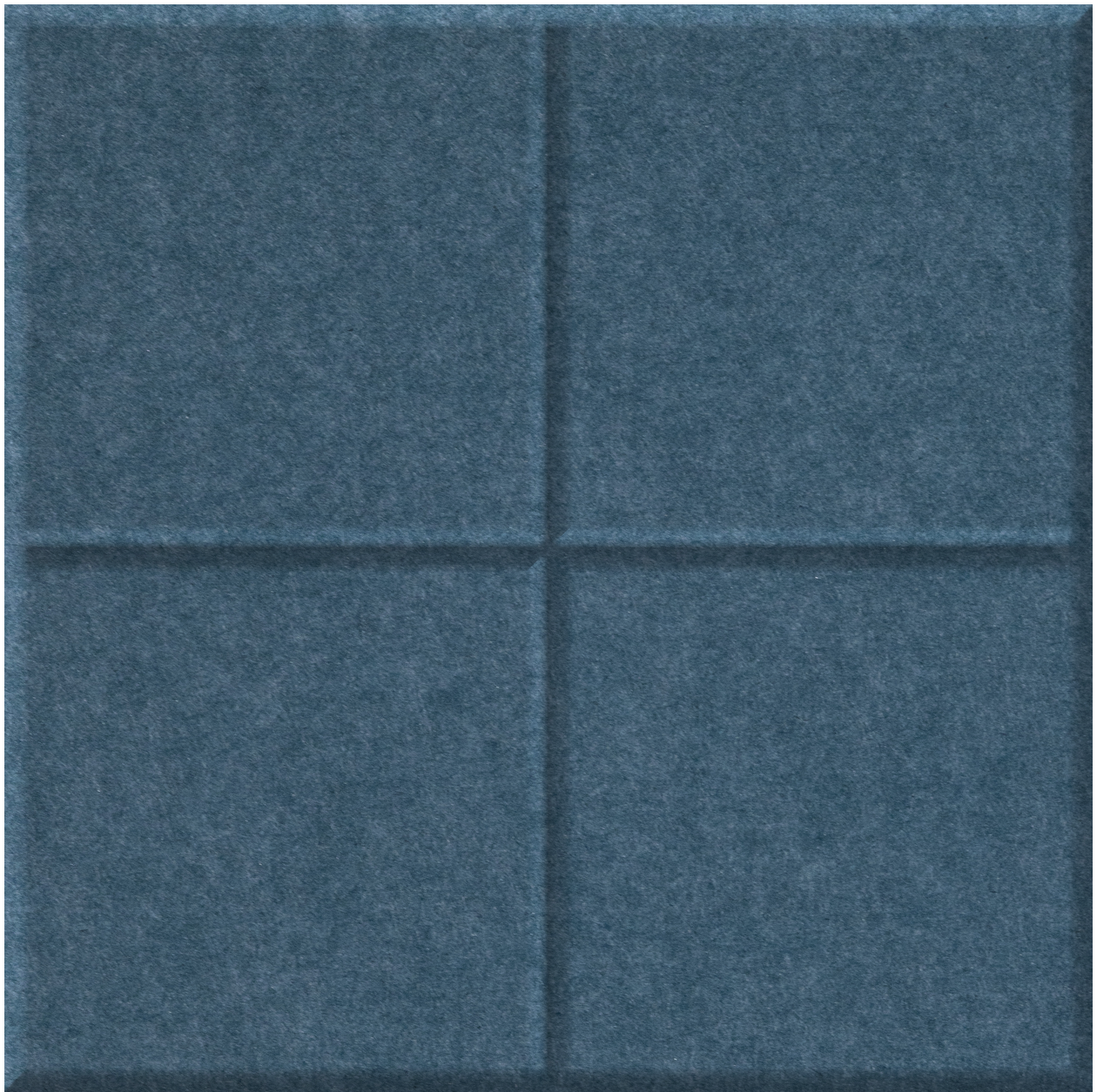 Four-square blue-gray tile with raised grout lines dividing surface into equal sections.