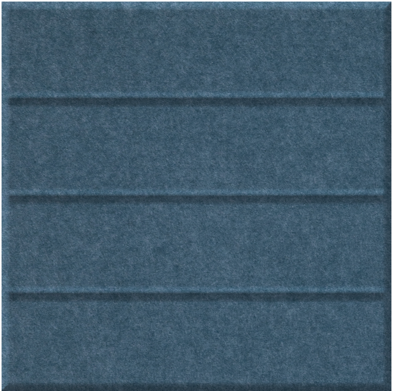 Blue-gray tile with horizontal grooved lines dividing surface into rectangular sections.