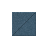 A square blue textured material sample with a diagonal seam, centered on a plain white background.