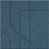 Slate Blue 9mm Engraved Subway felt sample with offset stepped line grooves