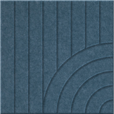 Slate Blue 9mm Engraved Tangent felt sample with concentric quarter circle grooves