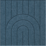 Slate Blue 9mm Engraved Zen felt sample with nested arch grooves