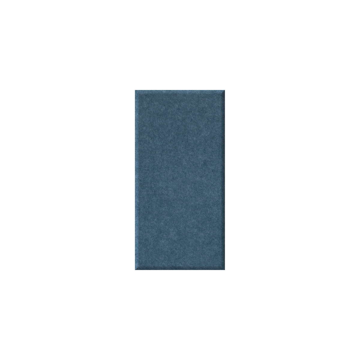 A rectangular textured fabric swatch in a muted slate blue color, centered on a plain white background.