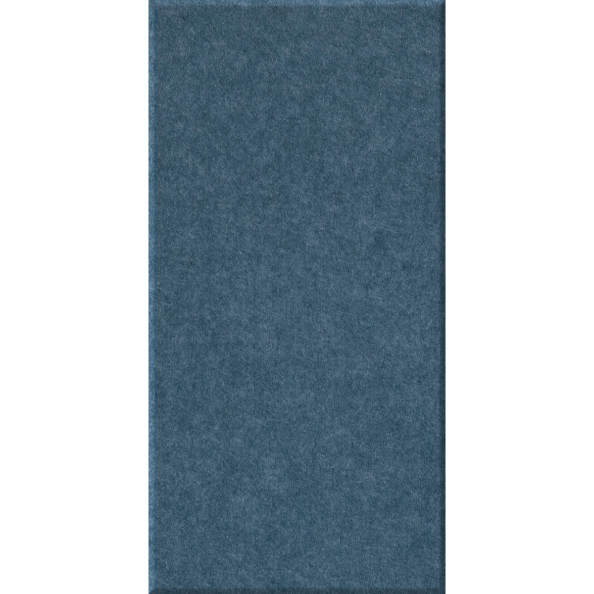 A rectangular blue textured fabric or carpet swatch centered on a white background.