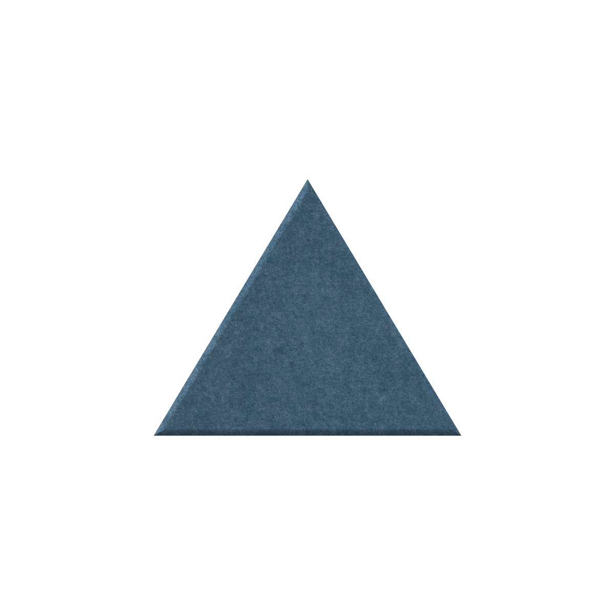 A textured, triangular felt-like swatch in a muted slate blue color, centered on a solid white background.