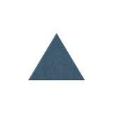 A textured, triangular felt-like swatch in a muted slate blue color, centered on a solid white background.