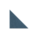 A single dark blue-gray triangular wedge with a textured surface, positioned on a solid white background.