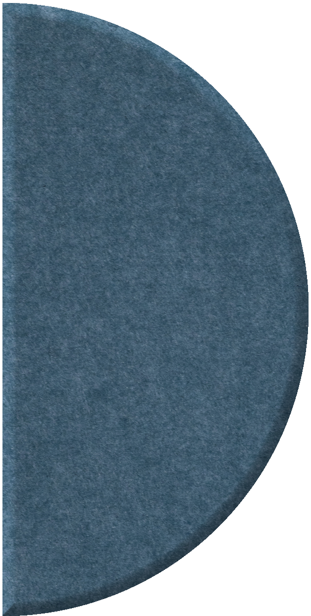 Blue-gray half circle tile with textured surface.