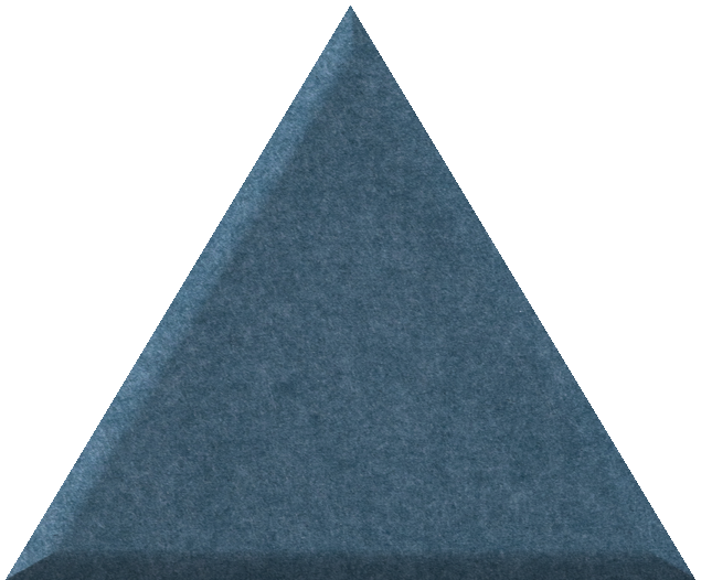 Dark blue-gray triangular tile with textured surface.