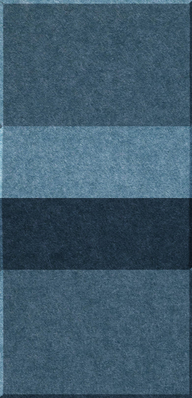 Four stacked rectangular tiles in varying shades of blue-gray with textured surfaces.