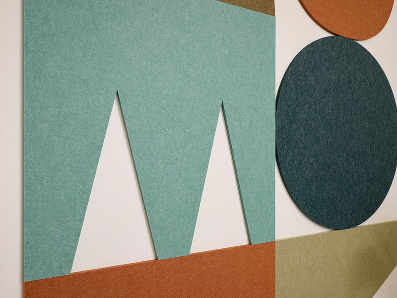 Acoustic Felt Wall Art in Geometric Shapes