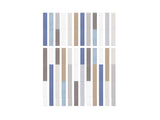 Color swatch pattern with vertical bars in blue, gray, beige, and white on a white background