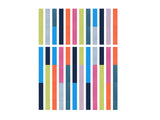 Colorful barcode pattern on a white background