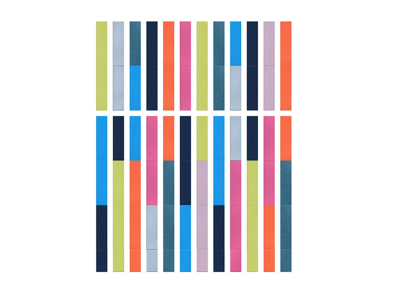 Colorful barcode pattern on a white background
