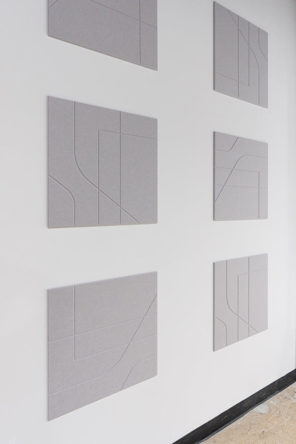 Felt Right Subway tiles against a white wall