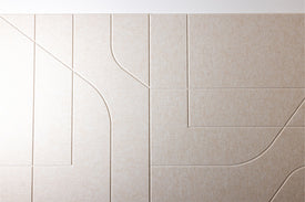 Close up engraved Latte Felt Right tile